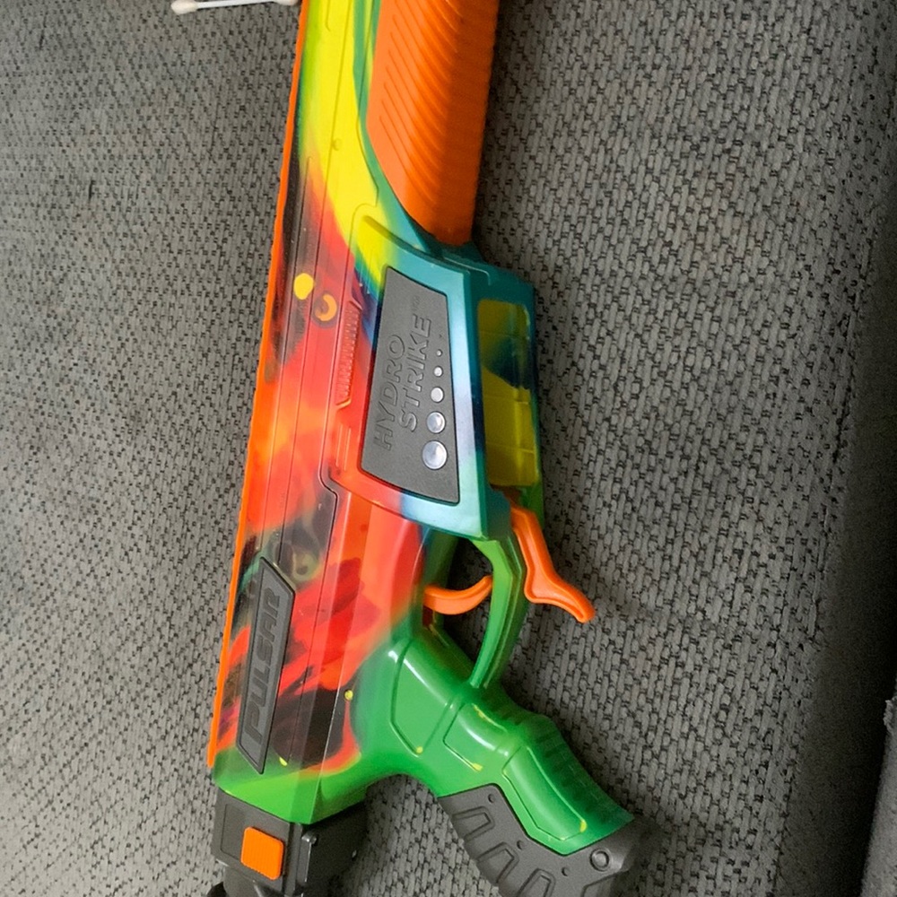 It’s a gel blaster a toy gun that shoots out orbezz